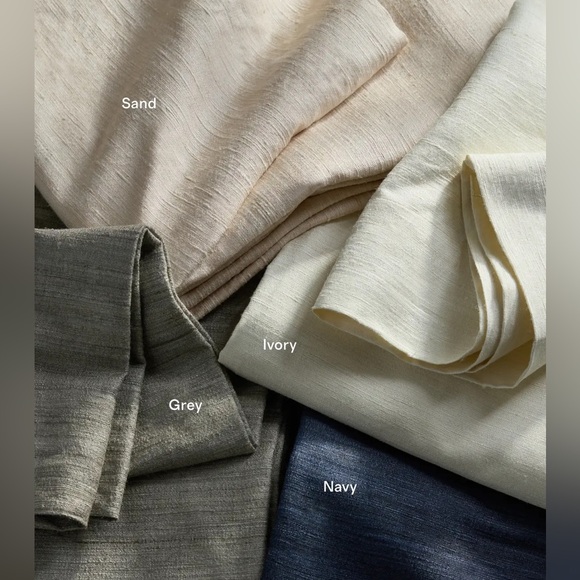 NWOT Quince Raw Silk Room Darkening Curtain in Sand 84”L x 48”W - Picture 4 of 5